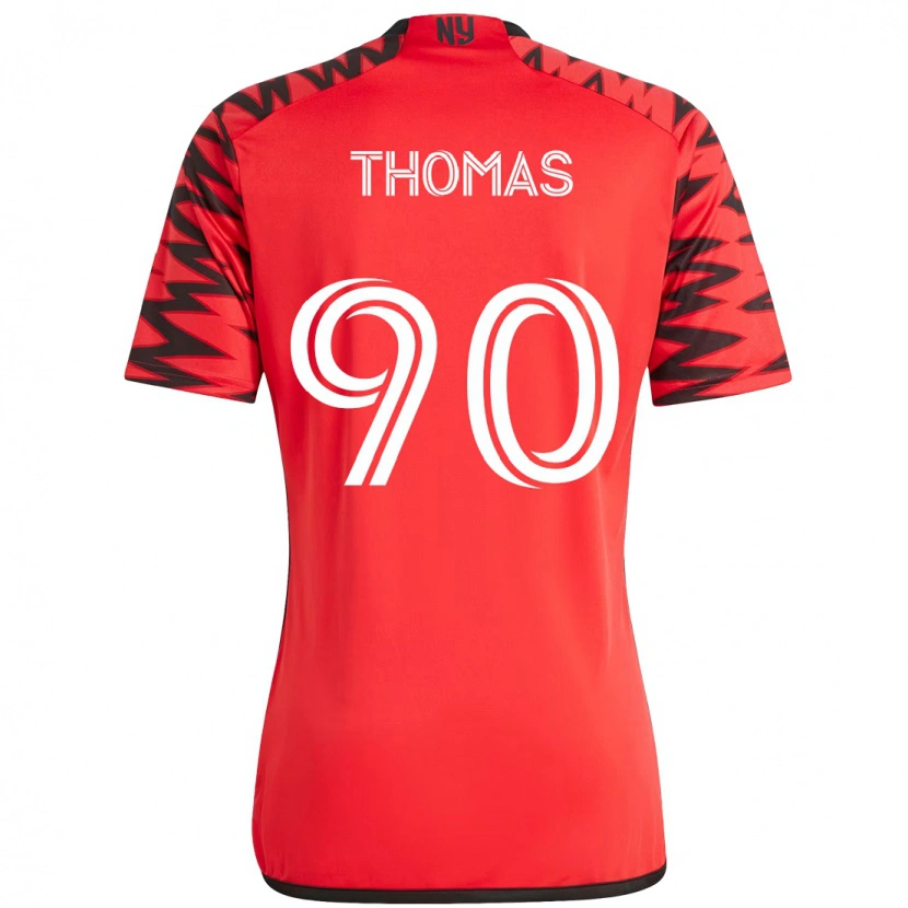 Danxen Kinder Oladayo Thomas #90 Rot Schwarz Heimtrikot Trikot 2025/26 T-Shirt