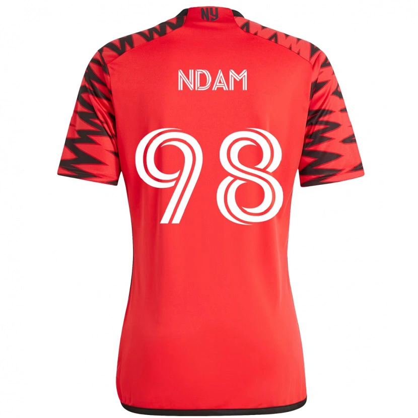 Danxen Kinder Hassan Ndam #98 Rot Schwarz Heimtrikot Trikot 2025/26 T-Shirt