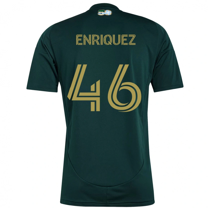 Danxen Kinder Adolfo Enriquez #46 Schwarz Braun Heimtrikot Trikot 2025/26 T-Shirt