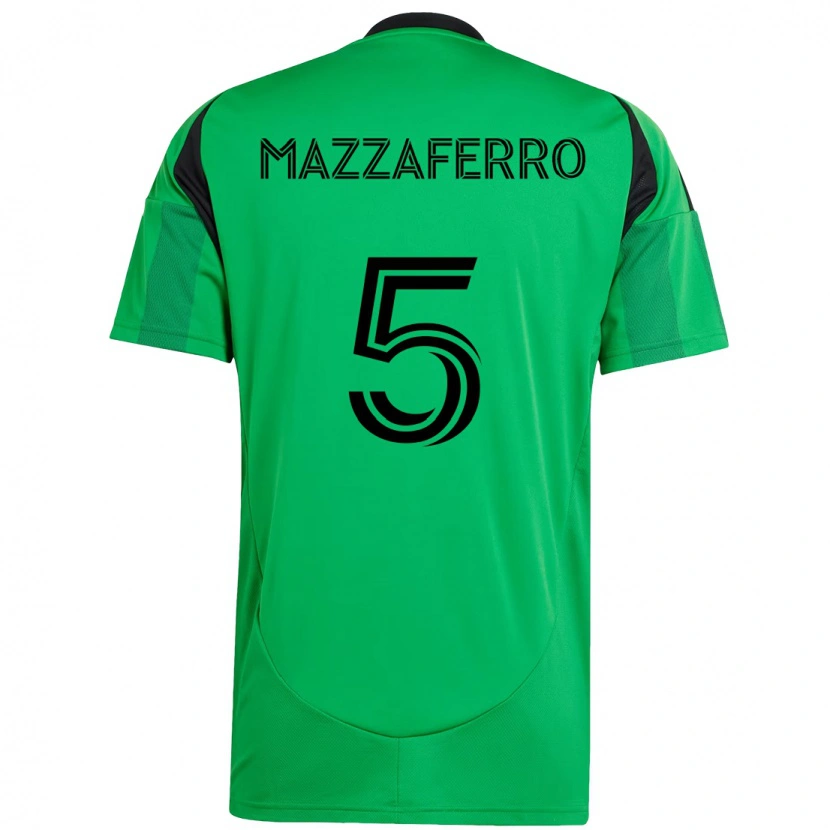 Danxen Kinder Salvatore Mazzaferro #5 Grün Schwarz Heimtrikot Trikot 2025/26 T-Shirt