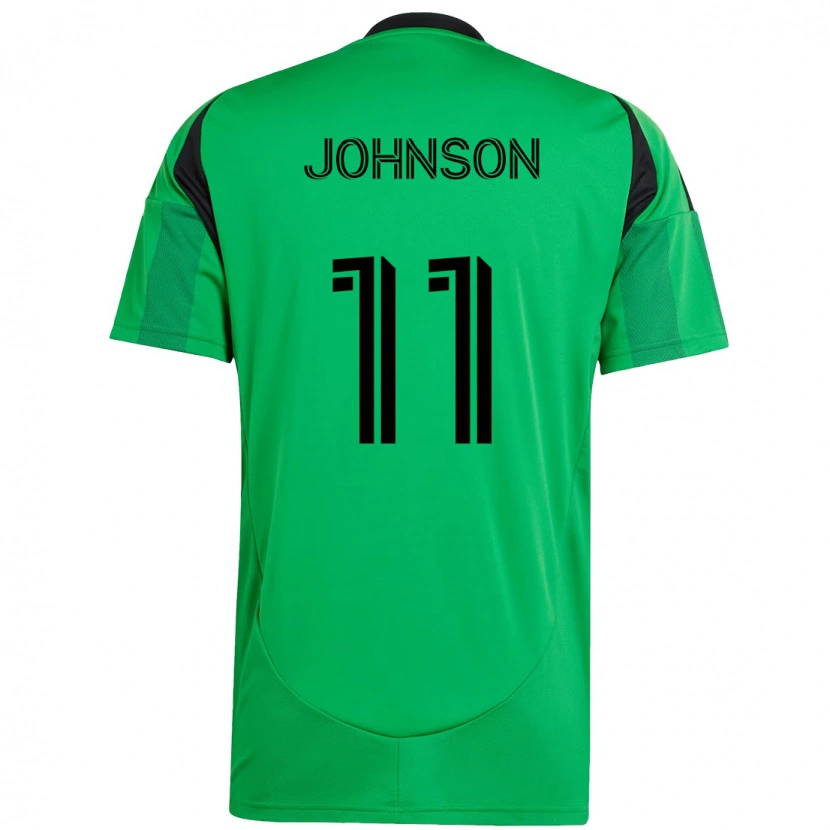 Danxen Kinder Emmanuel Johnson #11 Grün Schwarz Heimtrikot Trikot 2025/26 T-Shirt