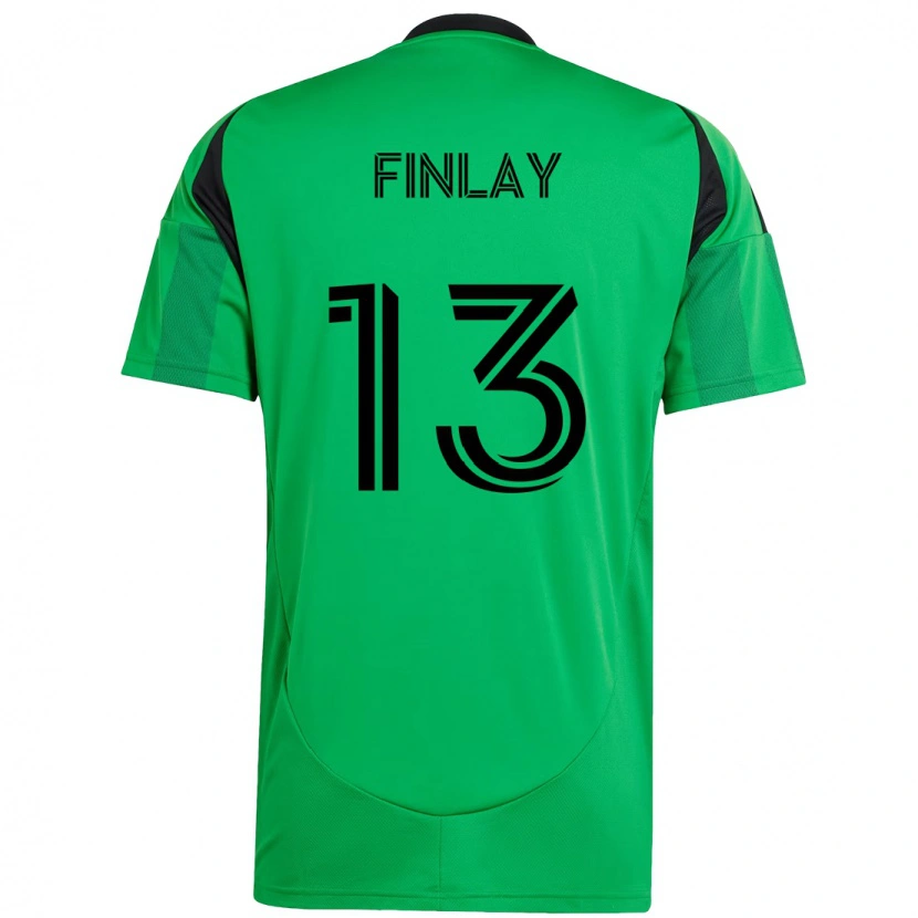 Danxen Kinder Ethan Finlay #13 Grün Schwarz Heimtrikot Trikot 2025/26 T-Shirt