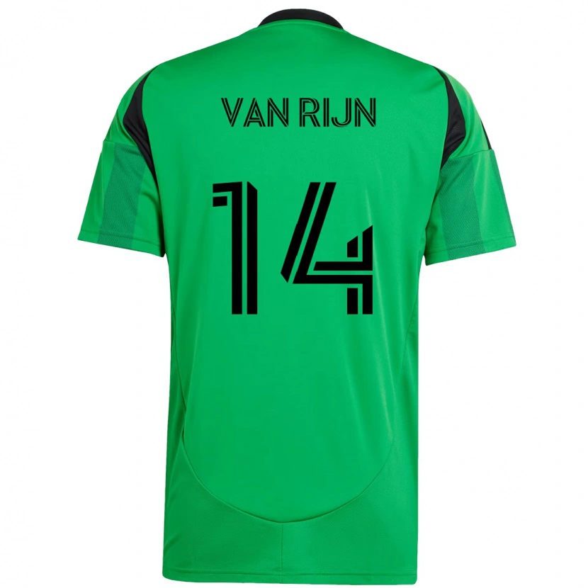 Danxen Kinder Nico Van Rijn #14 Grün Schwarz Heimtrikot Trikot 2025/26 T-Shirt
