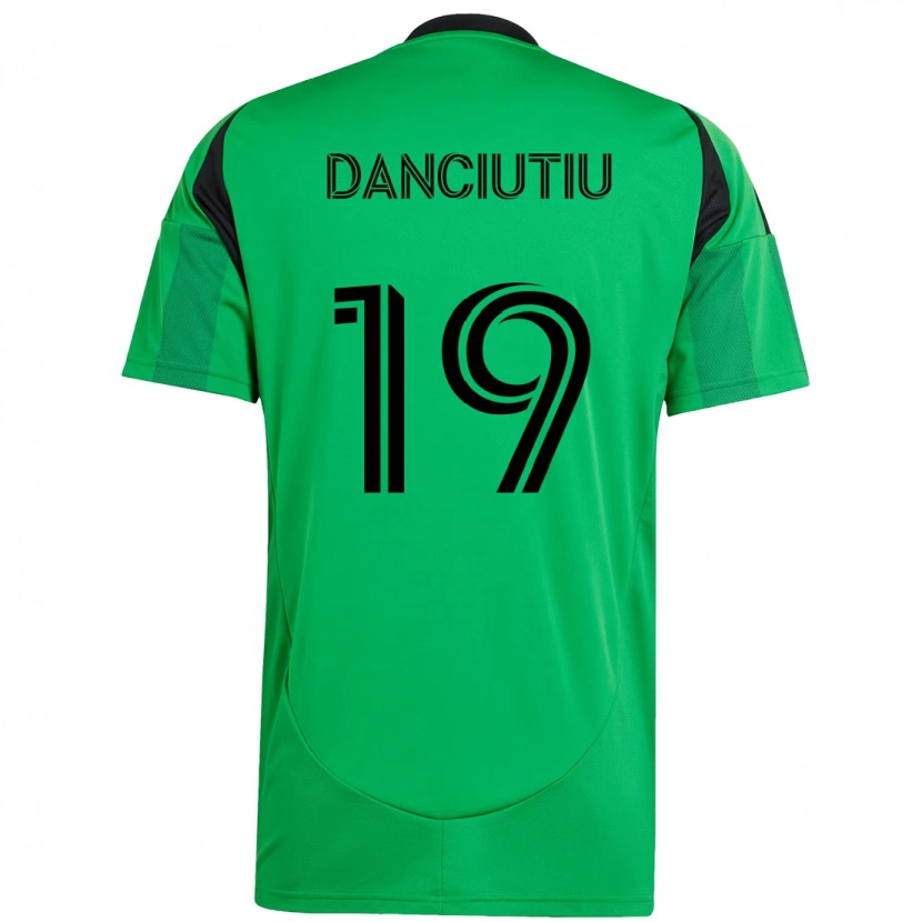Danxen Kinder Vlad Dănciuțiu #19 Grün Schwarz Heimtrikot Trikot 2025/26 T-Shirt
