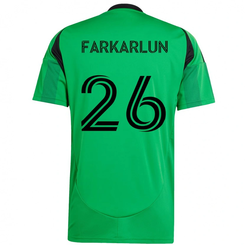 Danxen Kinder Jimmy Farkarlun #26 Grün Schwarz Heimtrikot Trikot 2025/26 T-Shirt