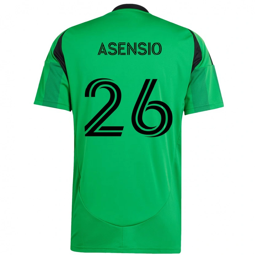 Danxen Kinder Charlie Asensio #26 Grün Schwarz Heimtrikot Trikot 2025/26 T-Shirt