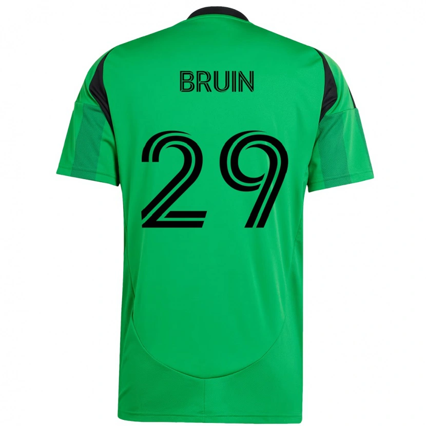 Danxen Kinder Will Bruin #29 Grün Schwarz Heimtrikot Trikot 2025/26 T-Shirt