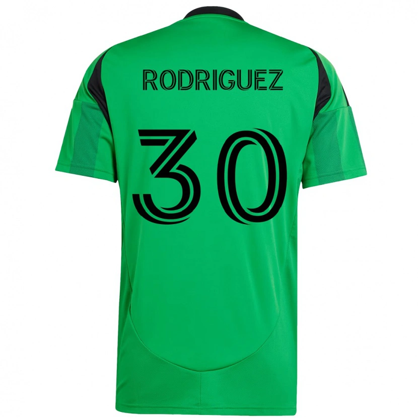 Danxen Kinder Memo Rodríguez #30 Grün Schwarz Heimtrikot Trikot 2025/26 T-Shirt