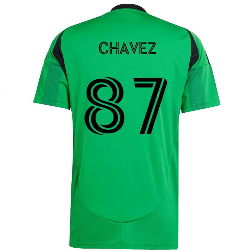 Danxen Kinder Alfonso Ocampo-Chávez #87 Grün Schwarz Heimtrikot Trikot 2025/26 T-Shirt