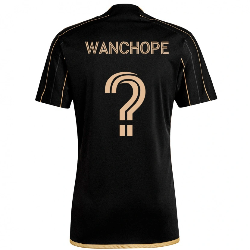 Danxen Kinder Matías Wanchope #0 Schwarz Braun Heimtrikot Trikot 2025/26 T-Shirt