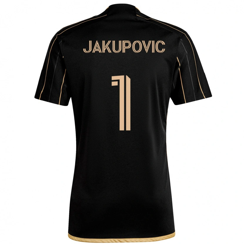 Danxen Kinder Eldin Jakupovic #1 Schwarz Braun Heimtrikot Trikot 2025/26 T-Shirt