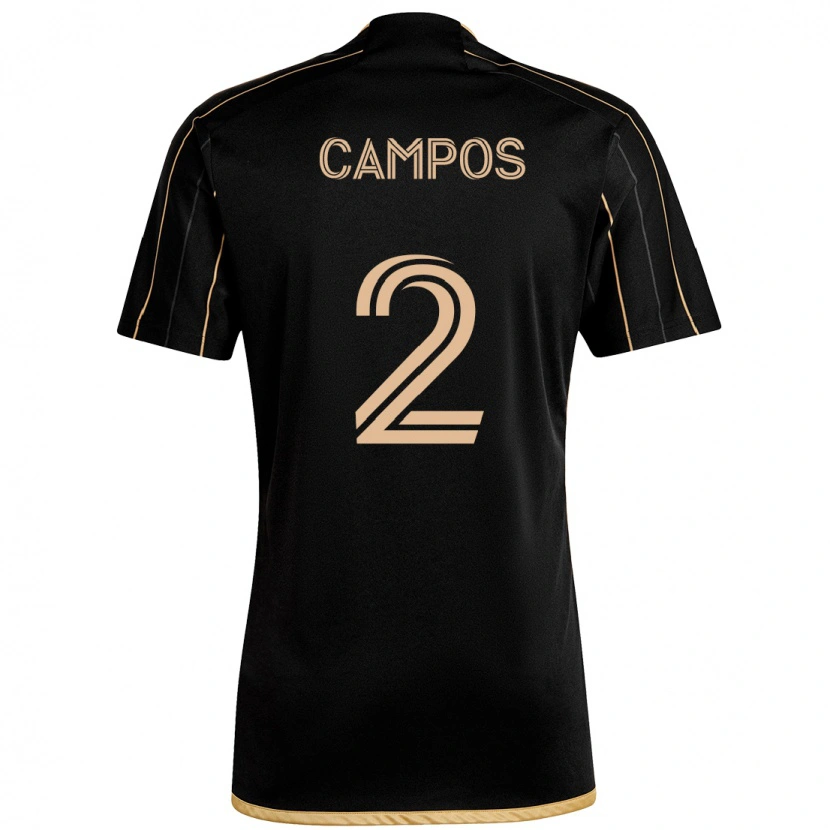 Danxen Kinder Omar Campos #2 Schwarz Braun Heimtrikot Trikot 2025/26 T-Shirt