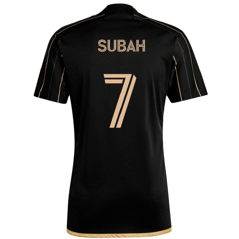 Danxen Kinder Yekeson Subah #7 Schwarz Braun Heimtrikot Trikot 2025/26 T-Shirt