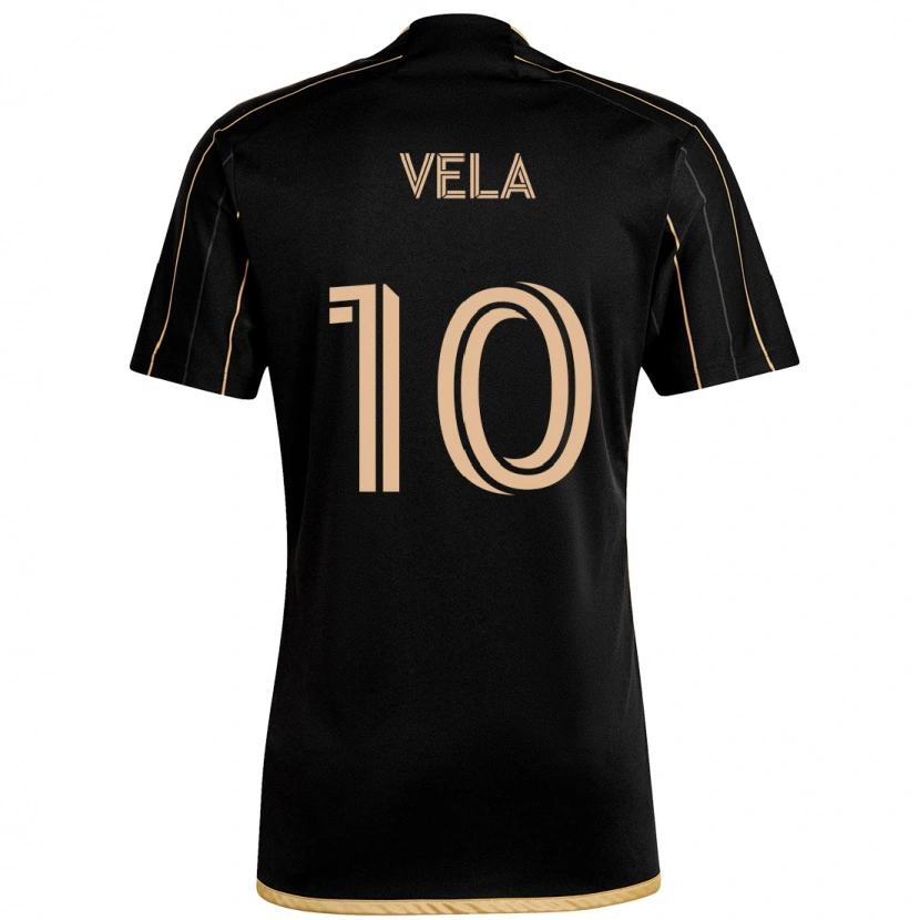 Danxen Kinder Carlos Vela #10 Schwarz Braun Heimtrikot Trikot 2025/26 T-Shirt