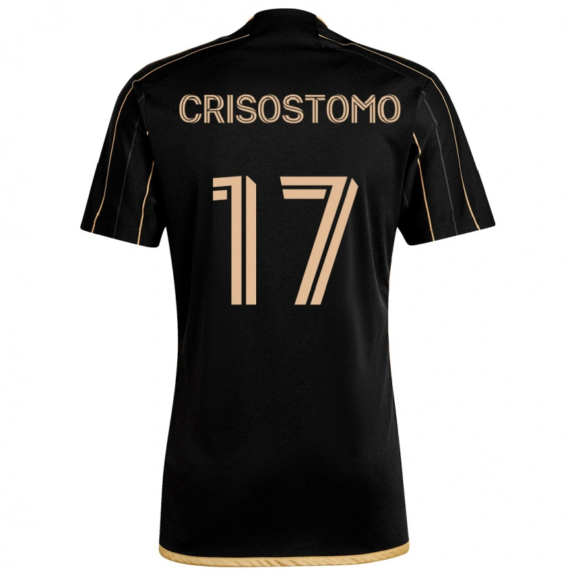 Danxen Kinder Danny Crisostomo #17 Schwarz Braun Heimtrikot Trikot 2025/26 T-Shirt