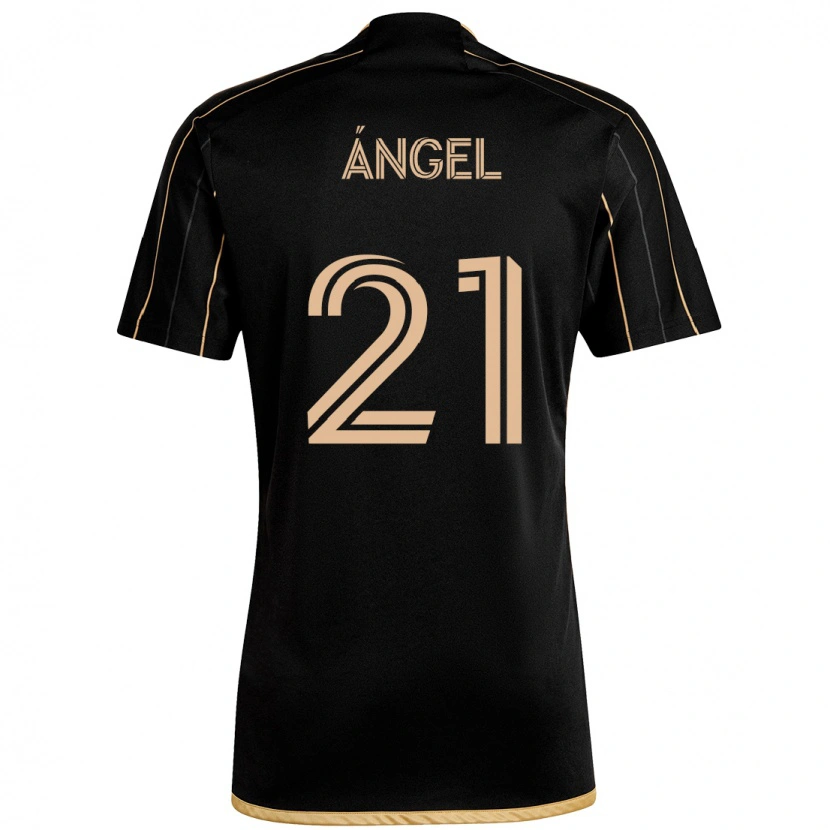 Danxen Kinder Tomás Ángel #21 Schwarz Braun Heimtrikot Trikot 2025/26 T-Shirt