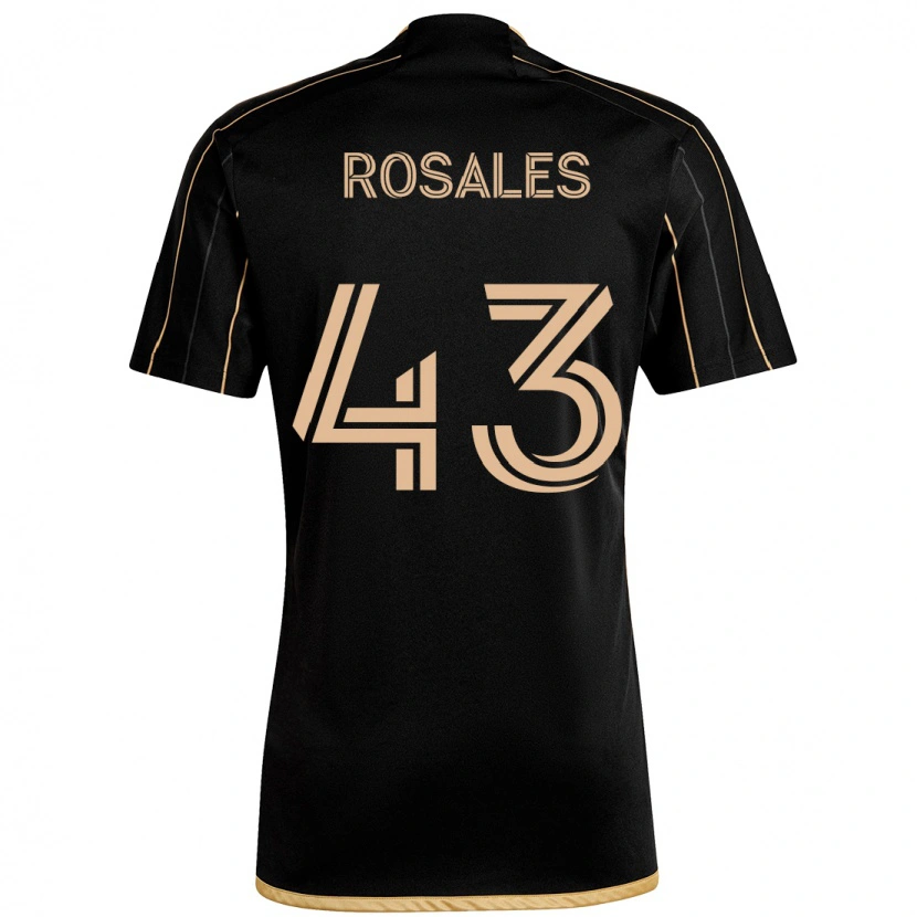 Danxen Kinder Diego Rosales #43 Schwarz Braun Heimtrikot Trikot 2025/26 T-Shirt