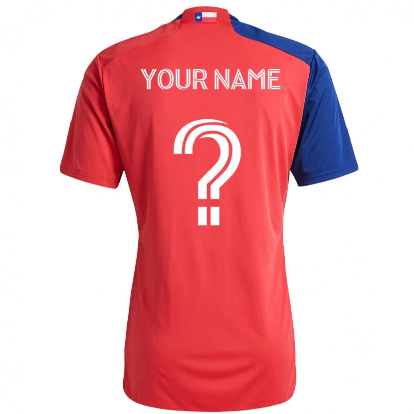 Danxen Kinder Ihren Namen #0 Rot Marineblau Heimtrikot Trikot 2025/26 T-Shirt