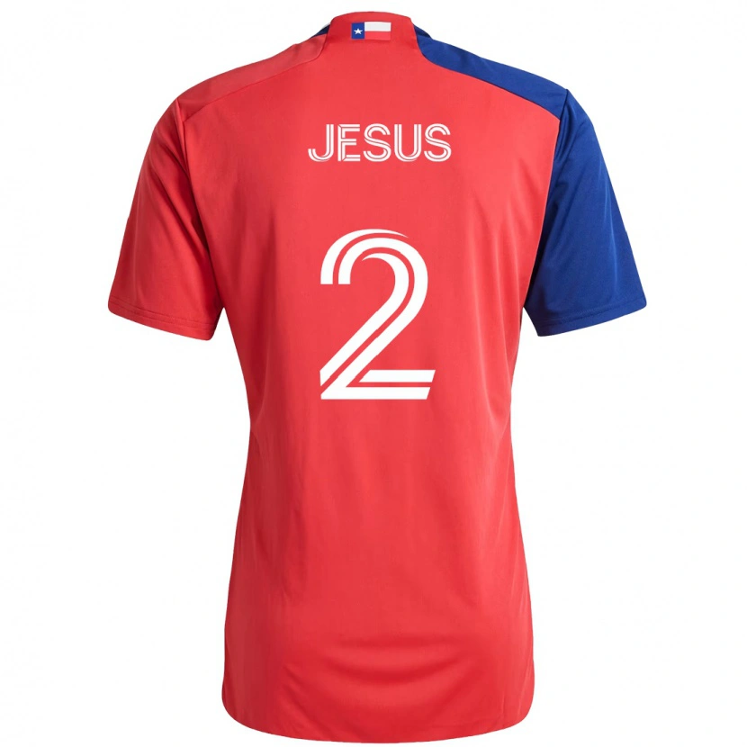 Danxen Kinder Geovane Jesus #2 Rot Marineblau Heimtrikot Trikot 2025/26 T-Shirt