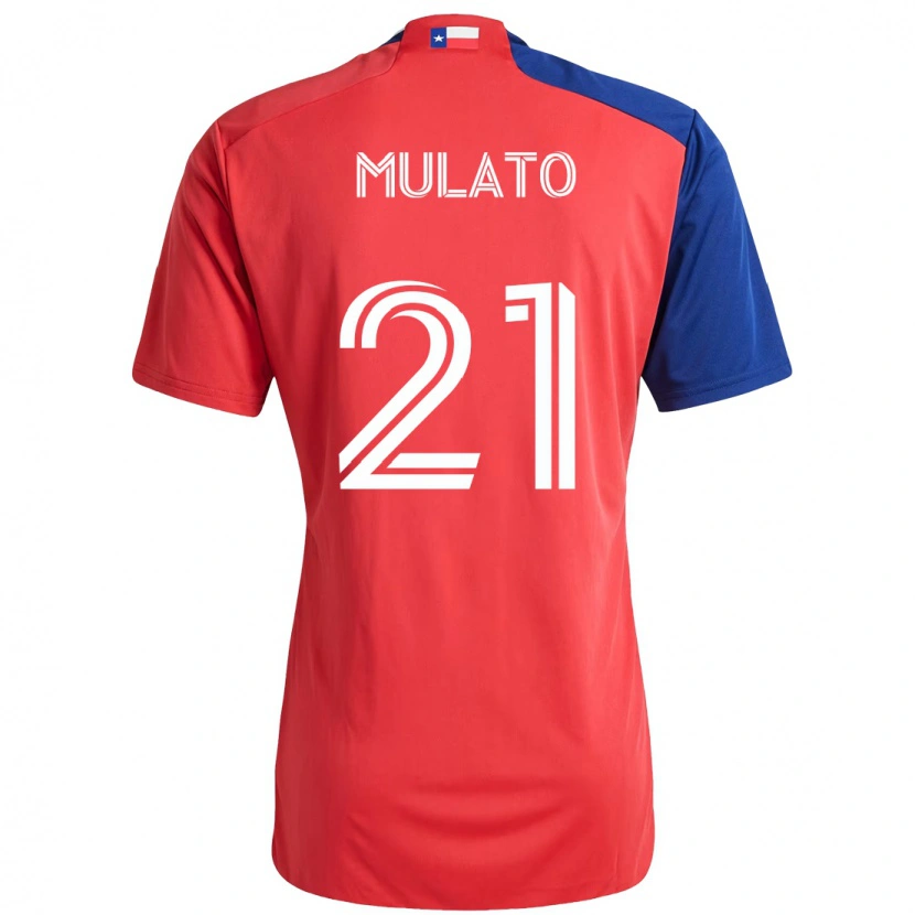 Danxen Kinder José Mulato #21 Rot Marineblau Heimtrikot Trikot 2025/26 T-Shirt
