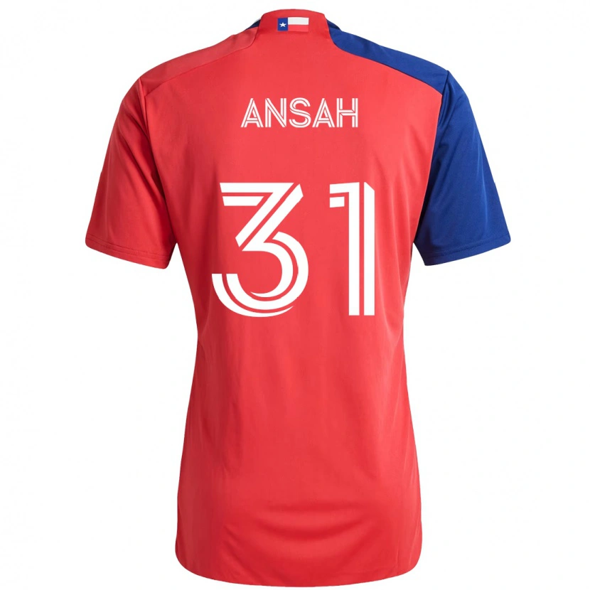 Danxen Kinder Eugene Ansah #31 Rot Marineblau Heimtrikot Trikot 2025/26 T-Shirt