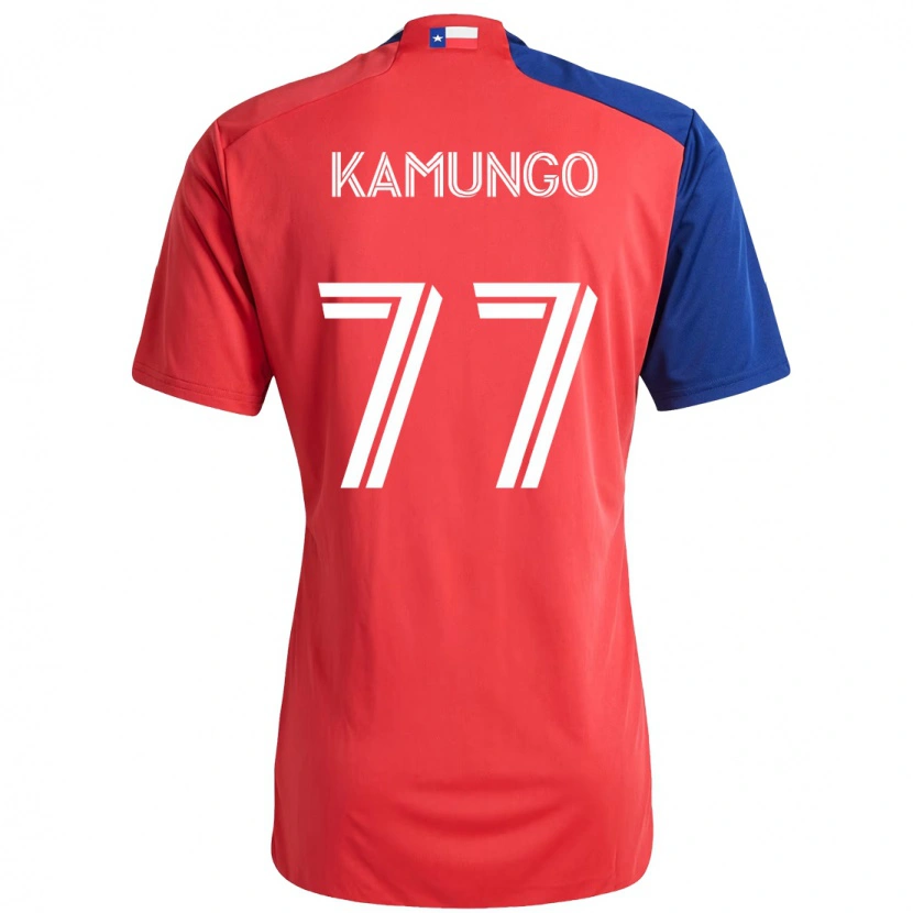 Danxen Kinder Bernard Kamungo #77 Rot Marineblau Heimtrikot Trikot 2025/26 T-Shirt