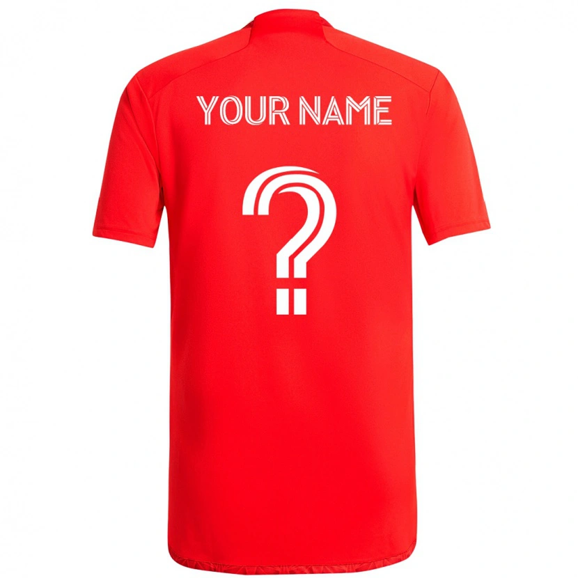 Danxen Kinder Ihren Namen #0 Rot Weiß Heimtrikot Trikot 2025/26 T-Shirt