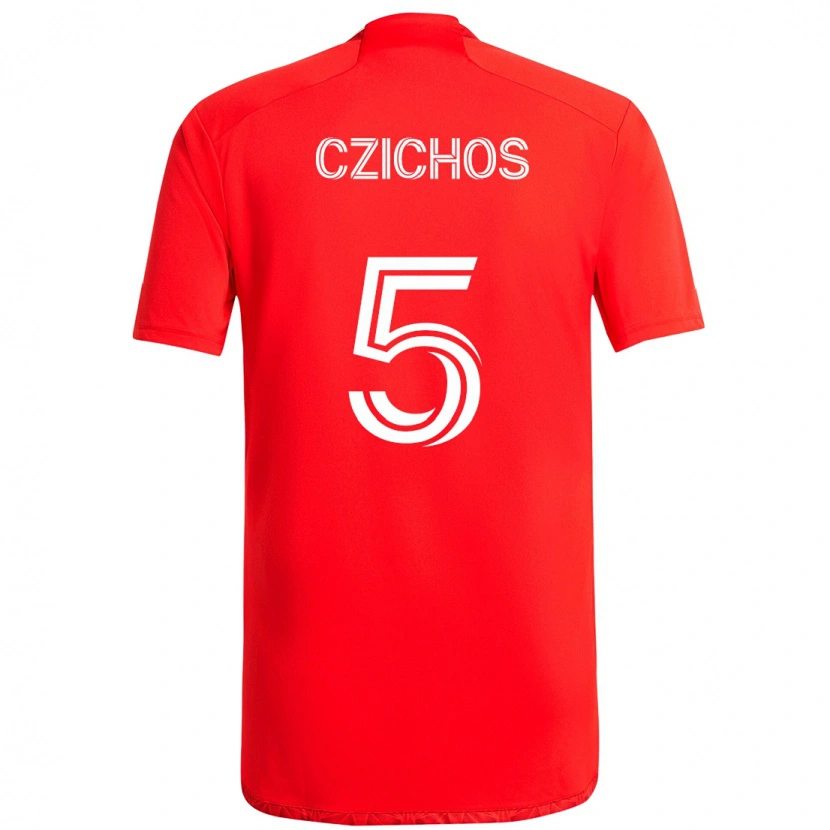 Danxen Kinder Rafael Czichos #5 Rot Weiß Heimtrikot Trikot 2025/26 T-Shirt