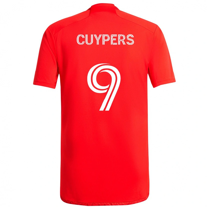 Danxen Kinder Hugo Cuypers #9 Rot Weiß Heimtrikot Trikot 2025/26 T-Shirt