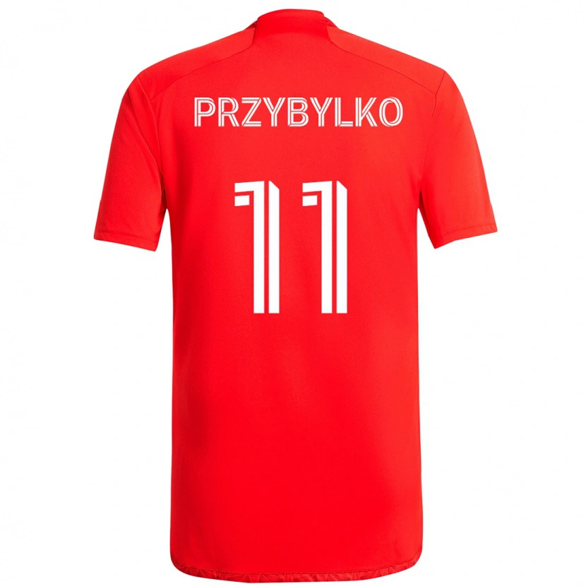 Danxen Kinder Kacper Przybylko #11 Rot Weiß Heimtrikot Trikot 2025/26 T-Shirt