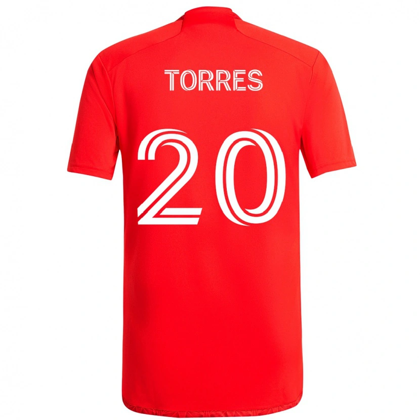 Danxen Kinder Jairo Torres #20 Rot Weiß Heimtrikot Trikot 2025/26 T-Shirt