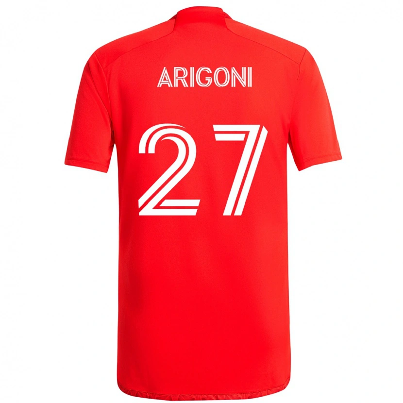 Danxen Kinder Allan Arigoni #27 Rot Weiß Heimtrikot Trikot 2025/26 T-Shirt