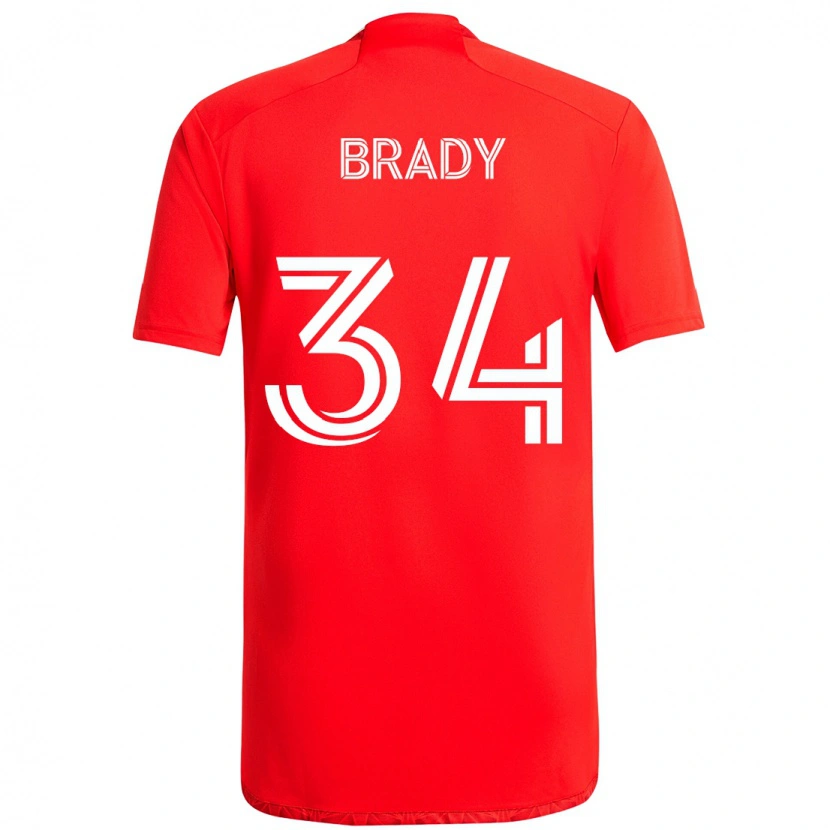 Danxen Kinder Chris Brady #34 Rot Weiß Heimtrikot Trikot 2025/26 T-Shirt