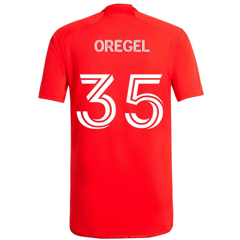 Danxen Kinder Sergio Oregel #35 Rot Weiß Heimtrikot Trikot 2025/26 T-Shirt