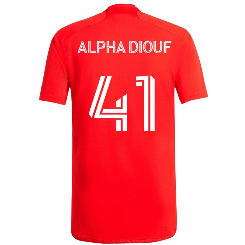 Danxen Kinder Jean Alpha Diouf #41 Rot Weiß Heimtrikot Trikot 2025/26 T-Shirt