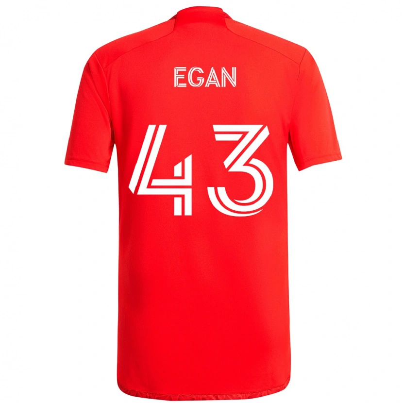 Danxen Kinder Noah Egan #43 Rot Weiß Heimtrikot Trikot 2025/26 T-Shirt