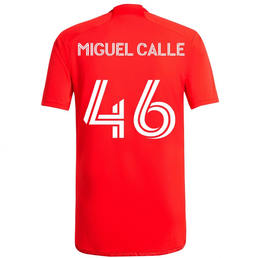 Danxen Kinder Juan Miguel Calle #46 Rot Weiß Heimtrikot Trikot 2025/26 T-Shirt