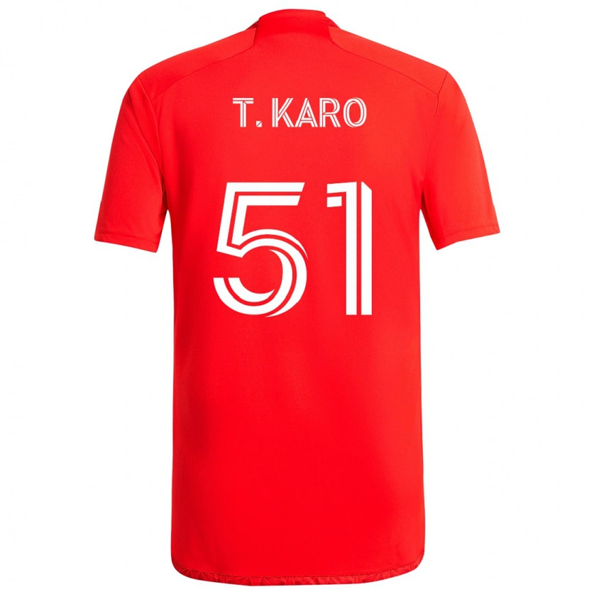 Danxen Kinder David Tchétchao Karo #51 Rot Weiß Heimtrikot Trikot 2025/26 T-Shirt