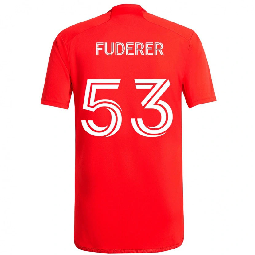 Danxen Kinder Jake Fuderer #53 Rot Weiß Heimtrikot Trikot 2025/26 T-Shirt