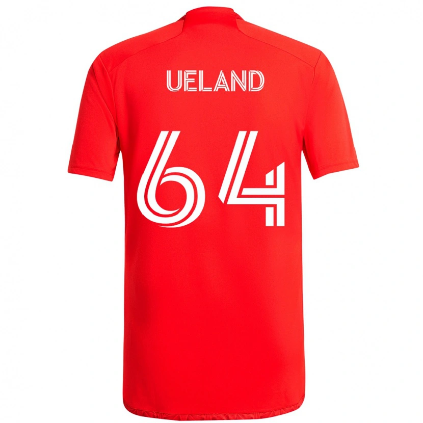 Danxen Kinder Andreas Ueland #64 Rot Weiß Heimtrikot Trikot 2025/26 T-Shirt