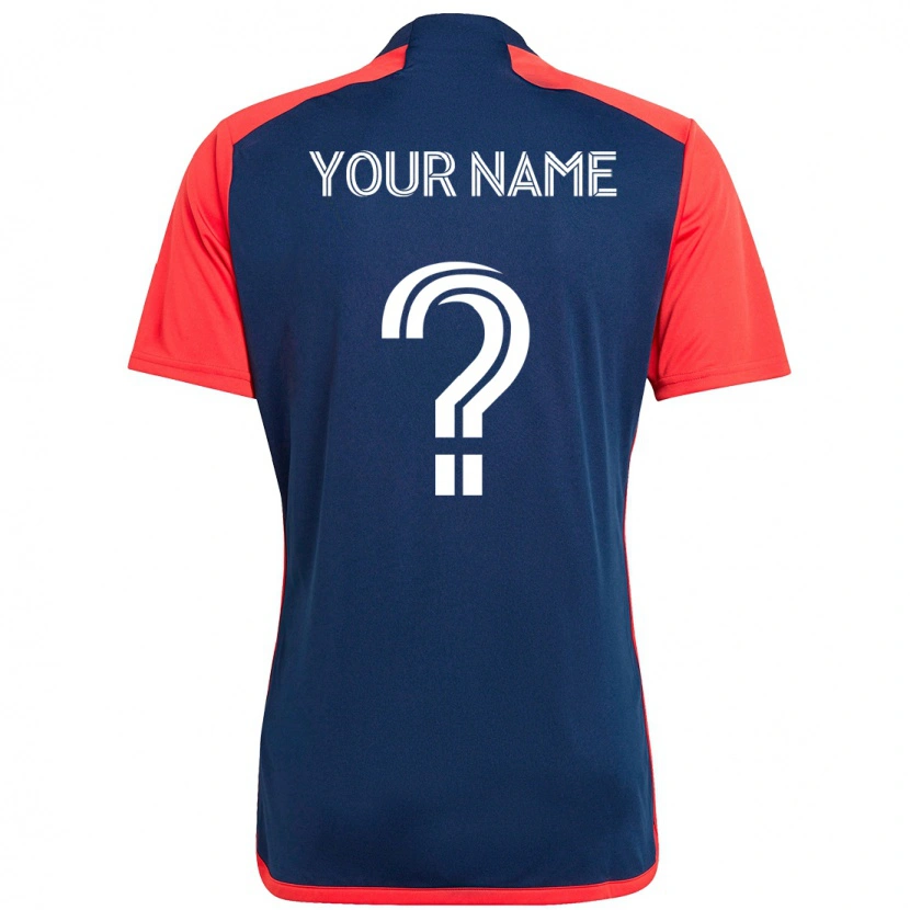 Danxen Kinder Ihren Namen #0 Blau Rot Heimtrikot Trikot 2025/26 T-Shirt