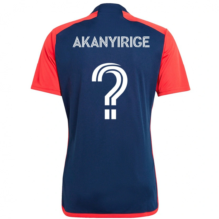 Danxen Kinder Jacob Akanyirige #0 Blau Rot Heimtrikot Trikot 2025/26 T-Shirt
