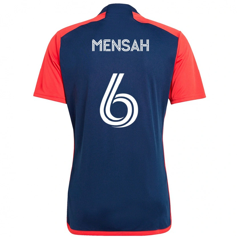 Danxen Kinder Jonathan Mensah #6 Blau Rot Heimtrikot Trikot 2025/26 T-Shirt