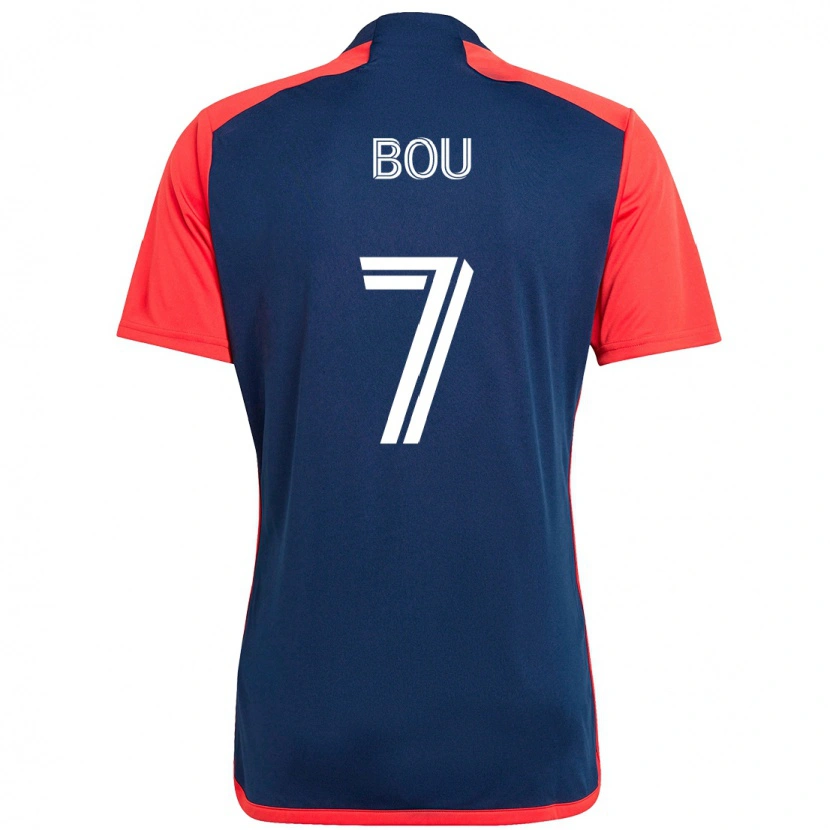 Danxen Kinder Gustavo Bou #7 Blau Rot Heimtrikot Trikot 2025/26 T-Shirt