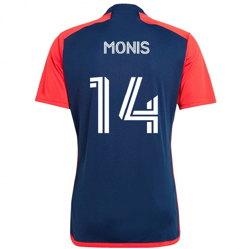 Danxen Kinder Alex Monis #14 Blau Rot Heimtrikot Trikot 2025/26 T-Shirt