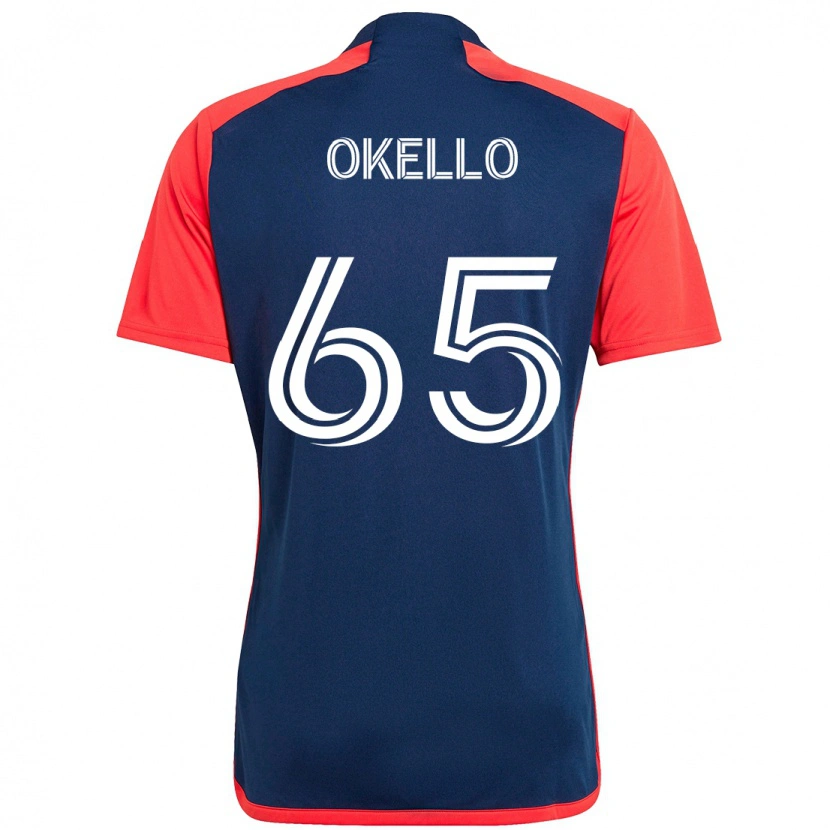 Danxen Kinder Noble Okello #65 Blau Rot Heimtrikot Trikot 2025/26 T-Shirt