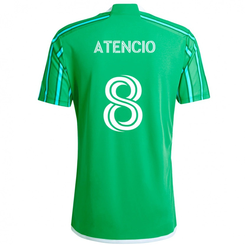 Danxen Kinder Josh Atencio #8 Grün Weiß Heimtrikot Trikot 2025/26 T-Shirt