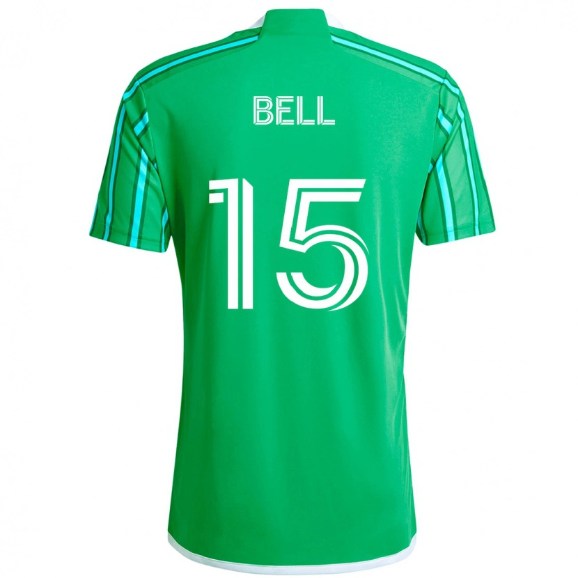 Danxen Kinder Jon Bell #15 Grün Weiß Heimtrikot Trikot 2025/26 T-Shirt