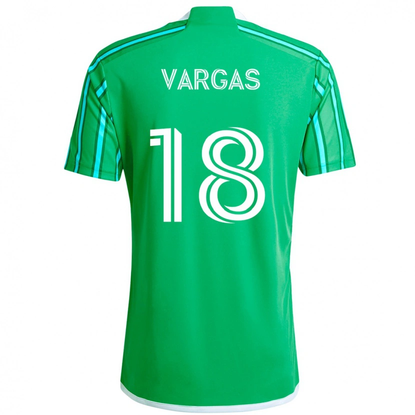 Danxen Kinder Obed Vargas #18 Grün Weiß Heimtrikot Trikot 2025/26 T-Shirt