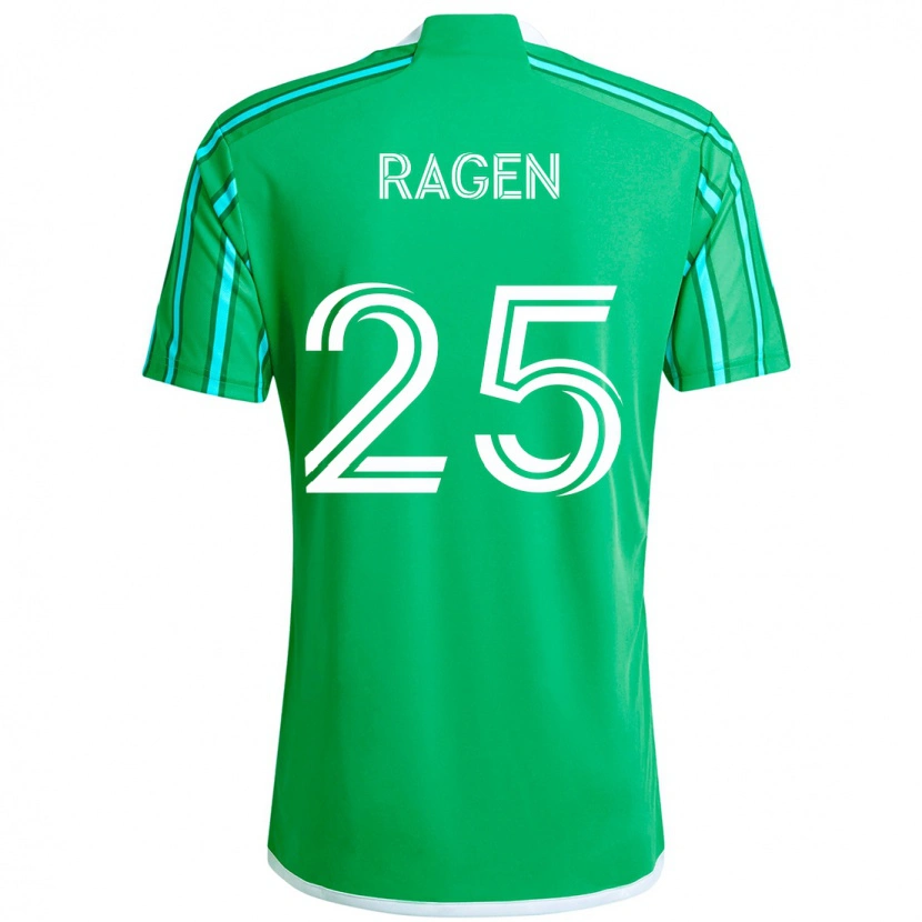 Danxen Kinder Jackson Ragen #25 Grün Weiß Heimtrikot Trikot 2025/26 T-Shirt